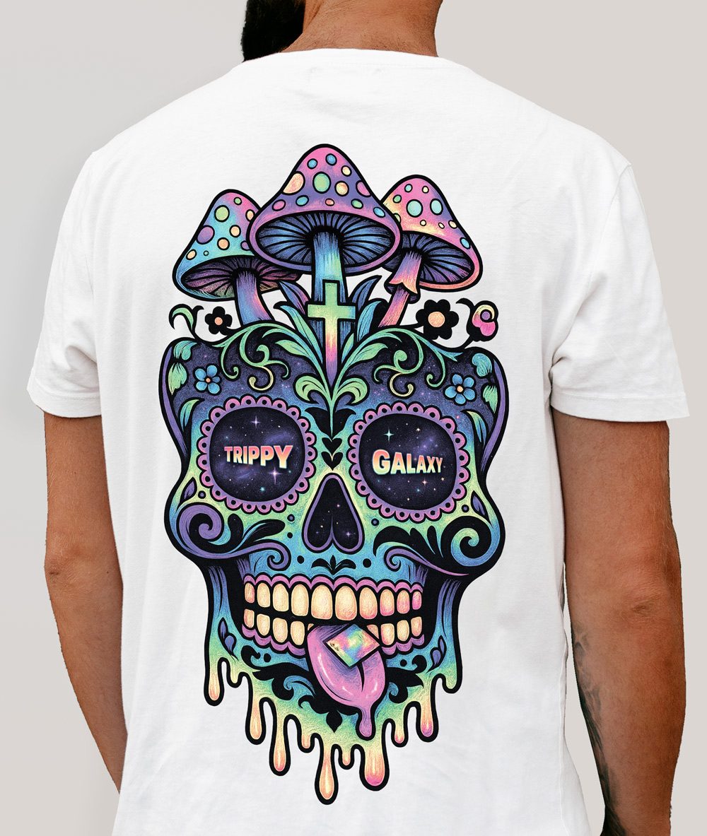 3D-Handyhülle Calavera Motiv Trippy Galaxy – Das dritte Auge