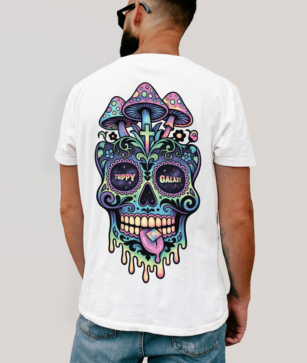 Cosmic Calavera T-Shirt – Rückansicht